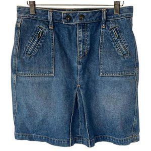 Vintage Y2K GAP Blue Denim Box Pleat Short Skirt 4